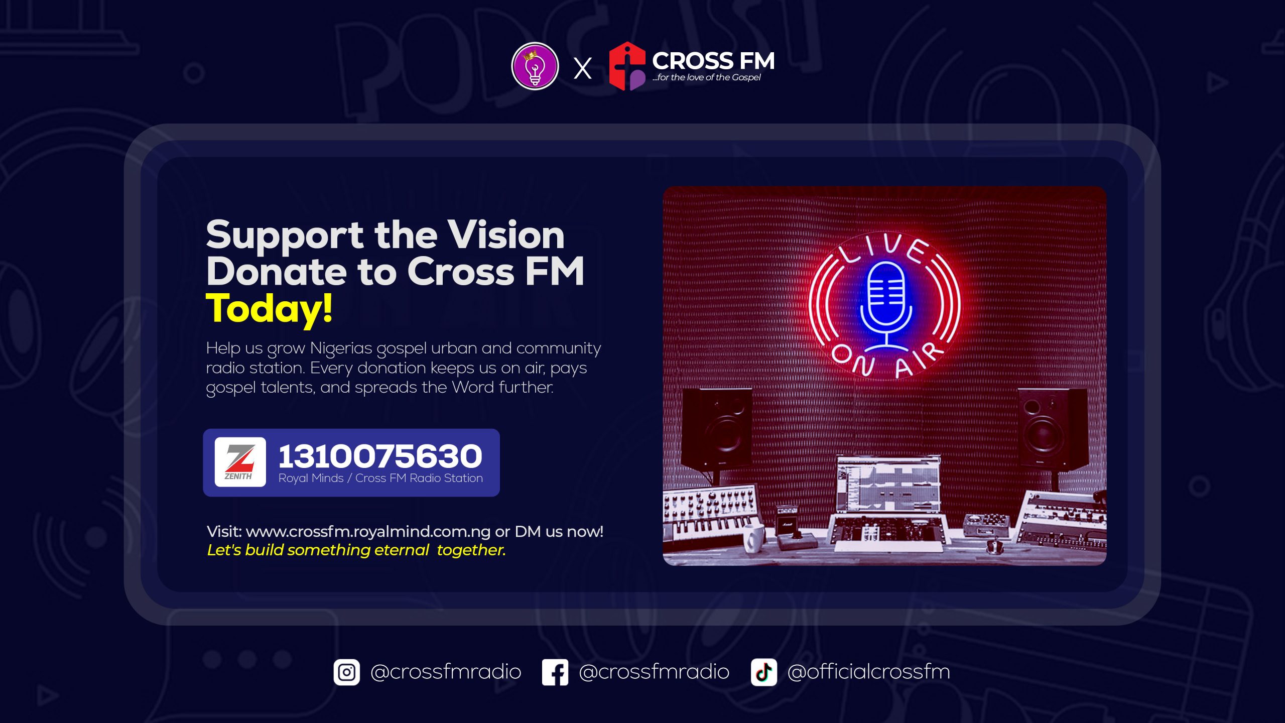 Choose Your Impact - Cross FM CheerGiver, Faith Partner, Kingdom Amplifier